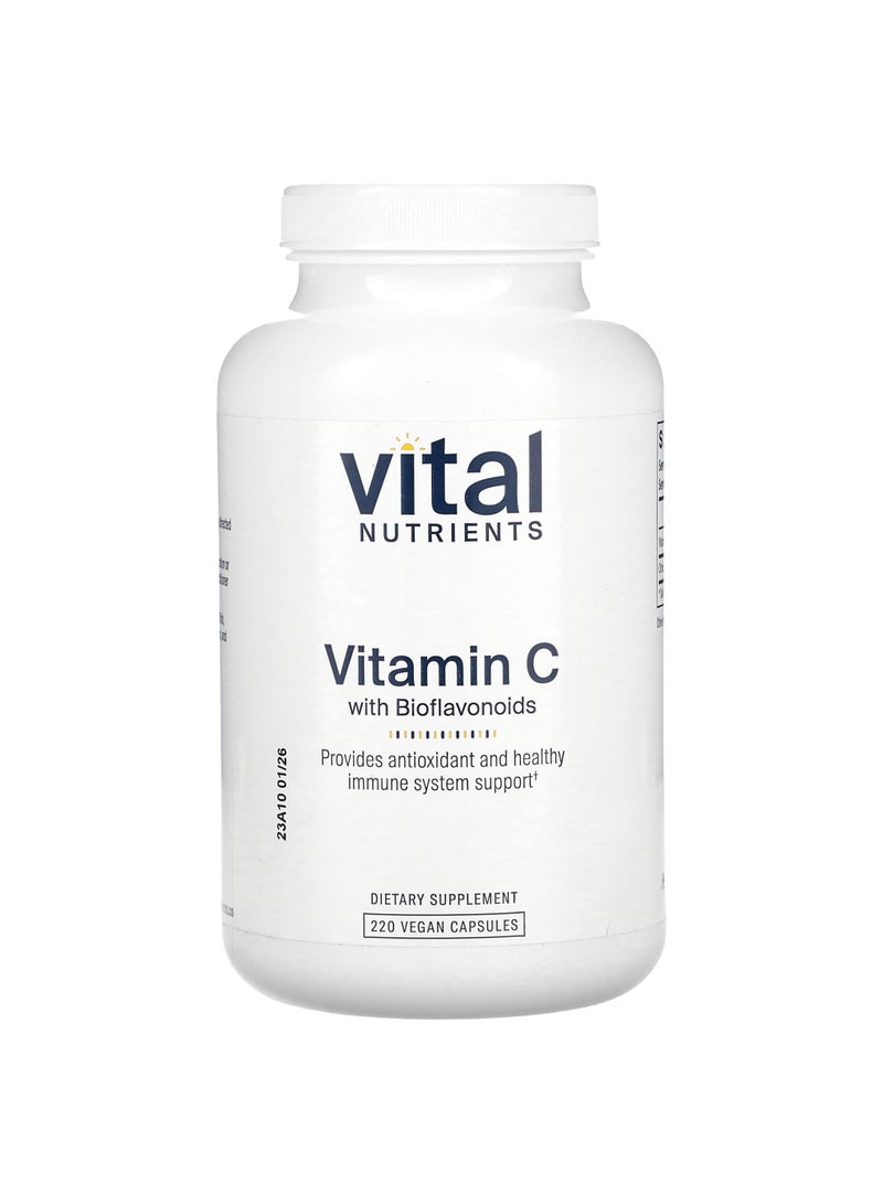 Vital Nutrients Vitamin C With Bioflavonoids, 220 Vegan Capsules
