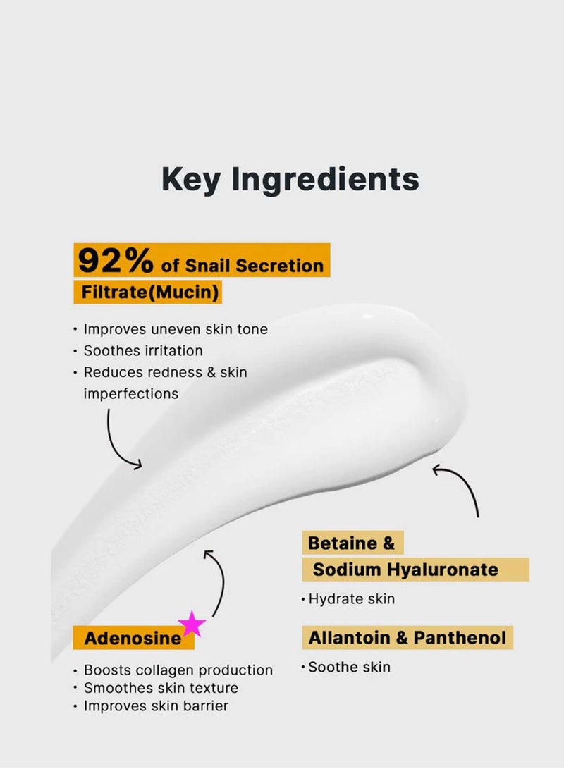 كوسرإكس Advanced Snail 92 All in one Cream 100 grams white 100 gramsgrams - Image 3