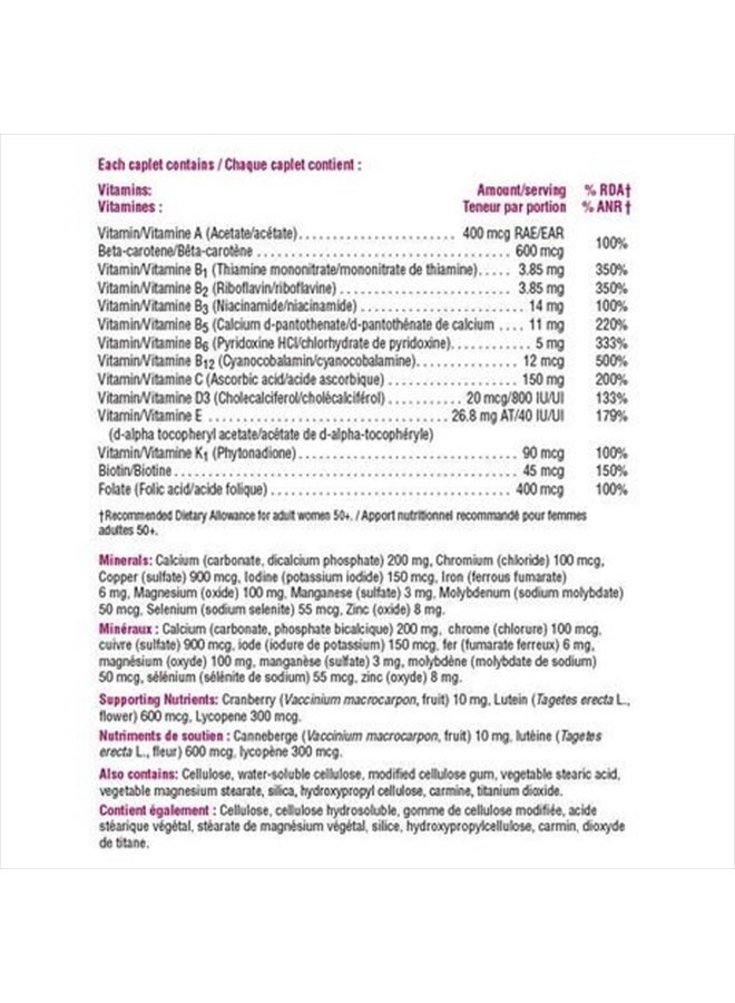 Jamieson 100% Complete Multivitamin for Women 50+, 90 caps - Image 3