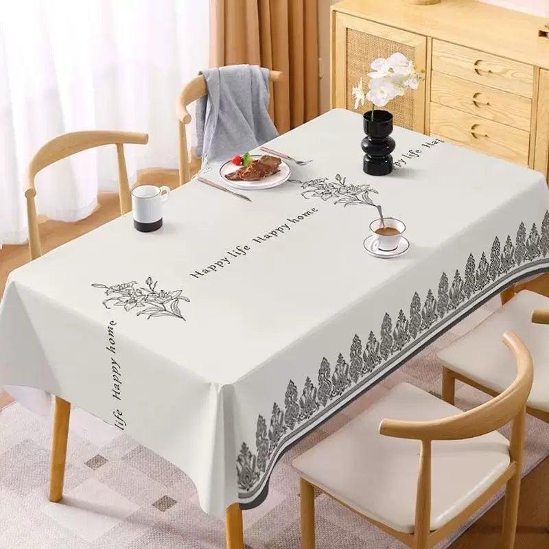 New Chinese-style tablecloth, oil-proof, waterproof, washable, and scalding-proof. 2025 new light luxury and high-end dining table mat, coffee table tablecloth - Image 5