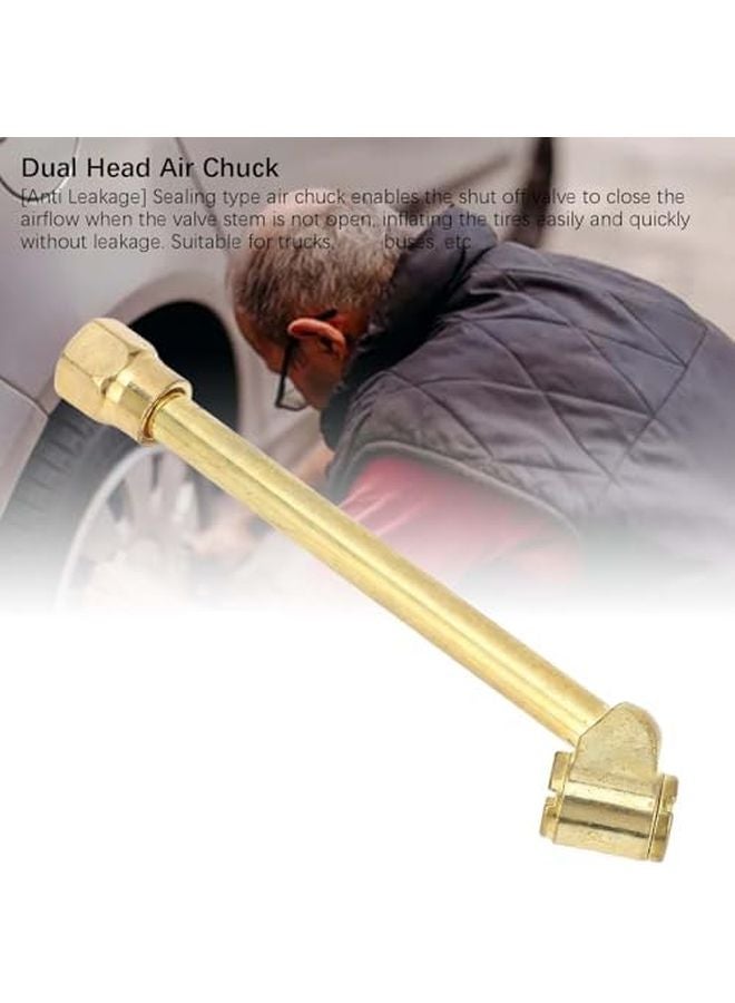 هيدروك هواء ثقيل مزدوج الرأس 1 4 بوصة خيط FNPT توصيلة سريعة اتجاهين لنفخ إطارات الشاحنات 10 قطع سبيكة حديد زنك - Image 4