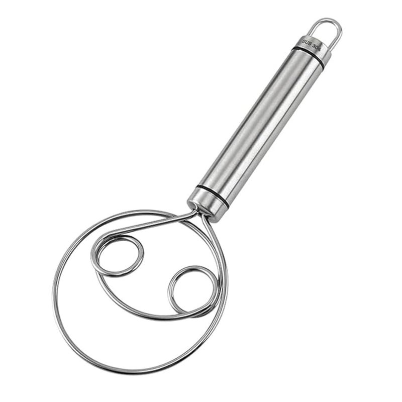 PPK24X9 PPK24X9 Stainless Steel Atta Kneader Dough Maker Flour Mixer Bread Mixing Tool Roti Atta Blender Beater Manual Flour Mixer for Egg Bread Cake Pastry Pizza Dough  - Image 5