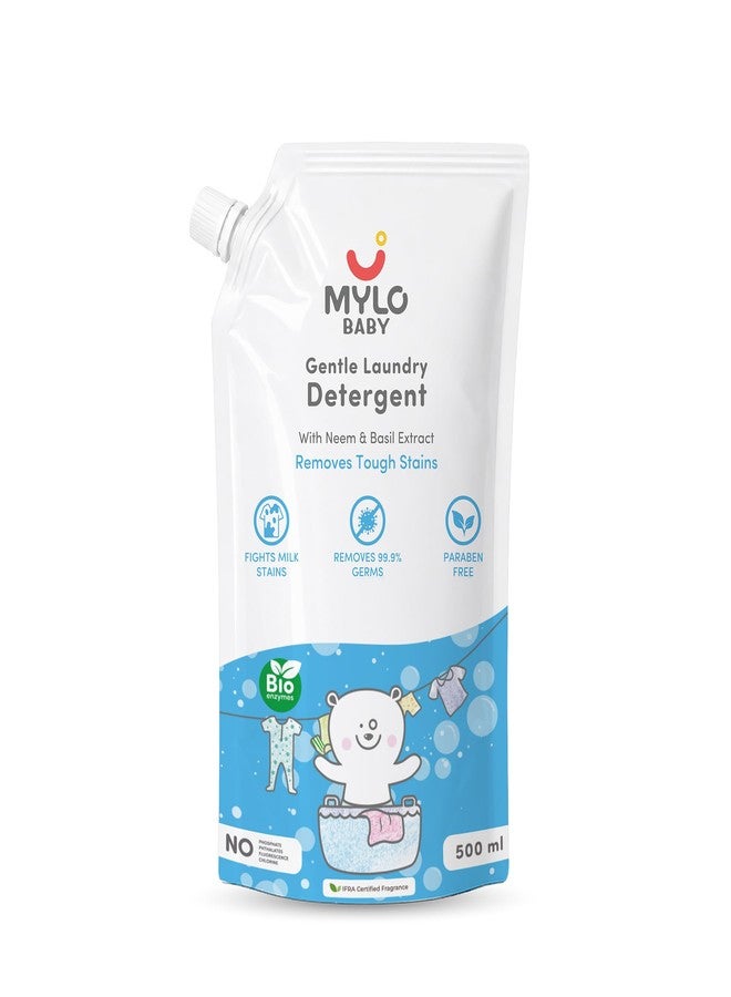 Mylo Baby Detergent Liquid For Clothes | Anti - Bacterial | No Harmful Chemicals, No Allergens & No Artificial Colours (500 ml (Pack of 1)) - Image 1