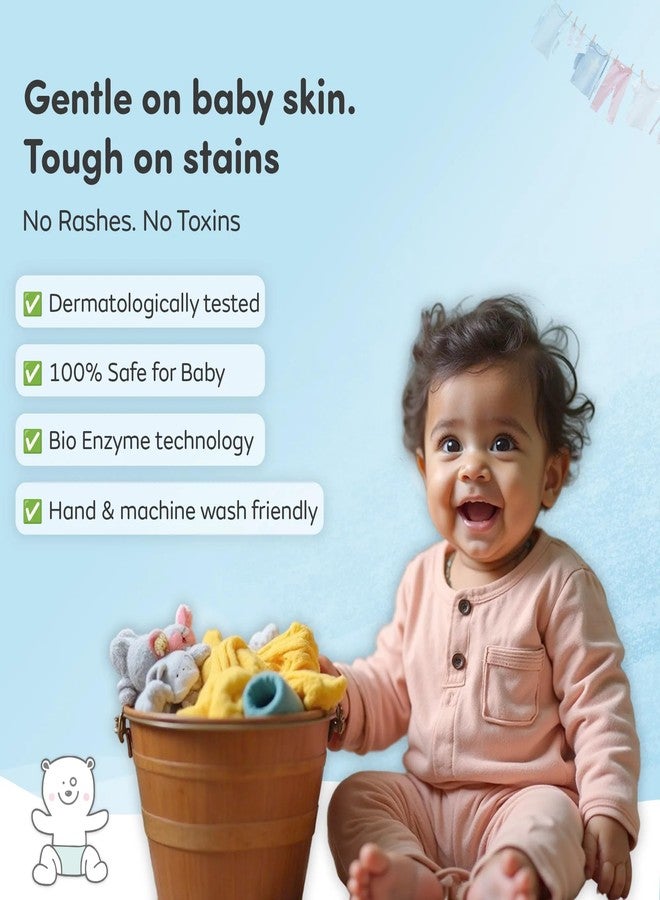 Mylo Baby Detergent Liquid For Clothes | Anti - Bacterial | No Harmful Chemicals, No Allergens & No Artificial Colours (500 ml (Pack of 1)) - Image 3