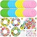 Suilung 32 Sets Summer Hawaii Crafts Kits DIY Felt Wreath Making Kits Tropical Beach Crafts with Flamingo Palm Pineapple Watermelon Surfboard Stickers for Party Decorations Home - Image 4