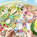 Suilung 32 Sets Summer Hawaii Crafts Kits DIY Felt Wreath Making Kits Tropical Beach Crafts with Flamingo Palm Pineapple Watermelon Surfboard Stickers for Party Decorations Home - Image 2