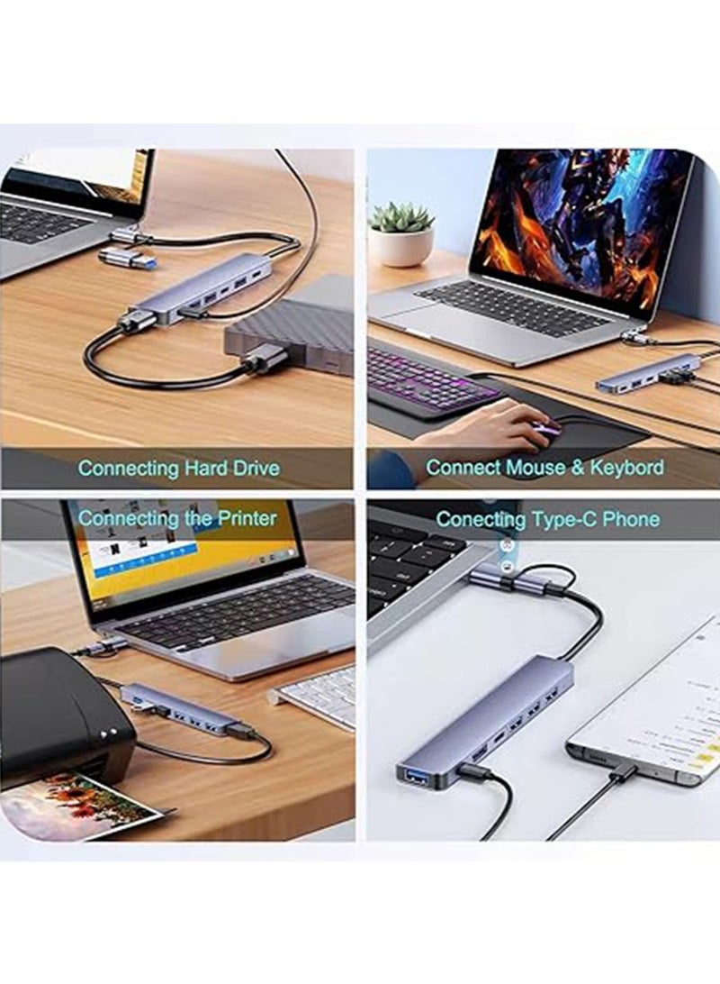 إكس ليفيل الألومنيوم 7 في 2 محور الناقل التسلسلي العام جيم ، جيم محول HDMI 4K 30Hz ، الناقل التسلسلي العام محور 3.05gbps ميناء نقل البيانات ، متوافقة مع ماك بوك برو / الهواء 2023 م 2 / M1 ، باد برو / الهواء ، إ - Image 5