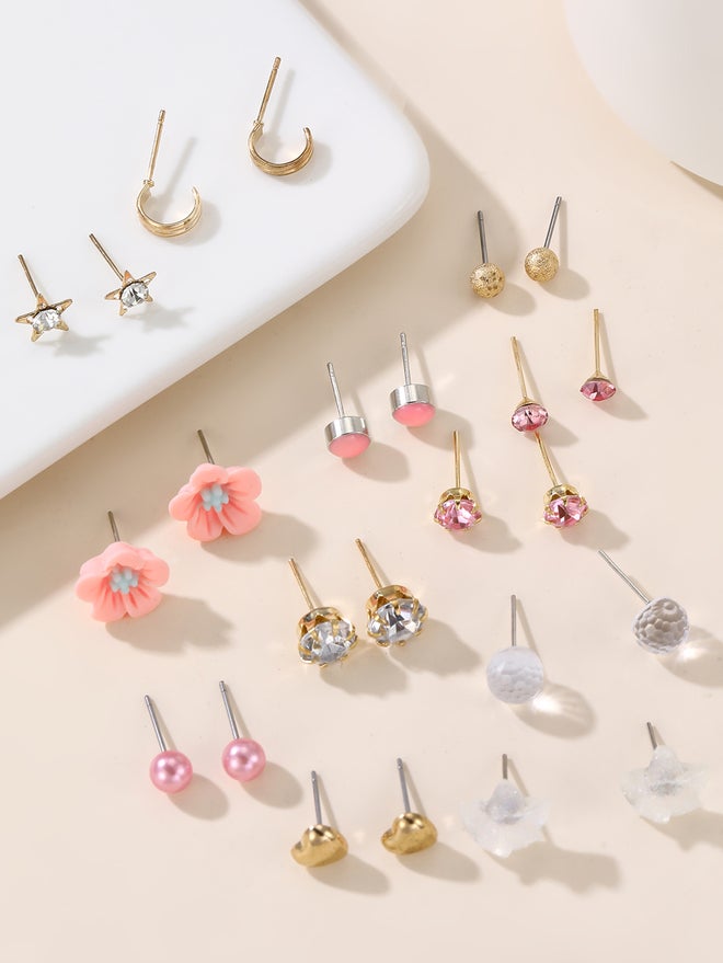 تايك تو طقم أقراط متنوعة من اثنتي عشرة قطعة - Image 2