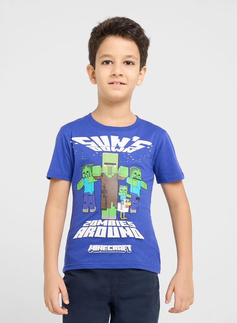 ماين كرافت MINECRAFT Boys Printed T-shirt