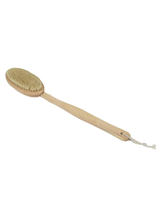 تيندانس إ فرشاة الجسم بشعيرات الحرير الطبيعية للعناية الصحية مع مقبض خشبي باللون البيج      4.5 × 3.5 × 18.49 سم 75520104 - Image 1