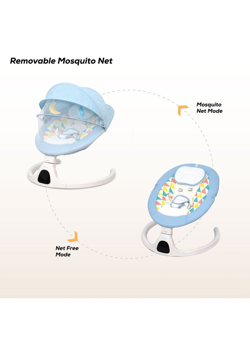 Nurtur Automatic Baby Swing Chair Multiple Swing Motion ynamic detection function Timer setting Blue - Image 5