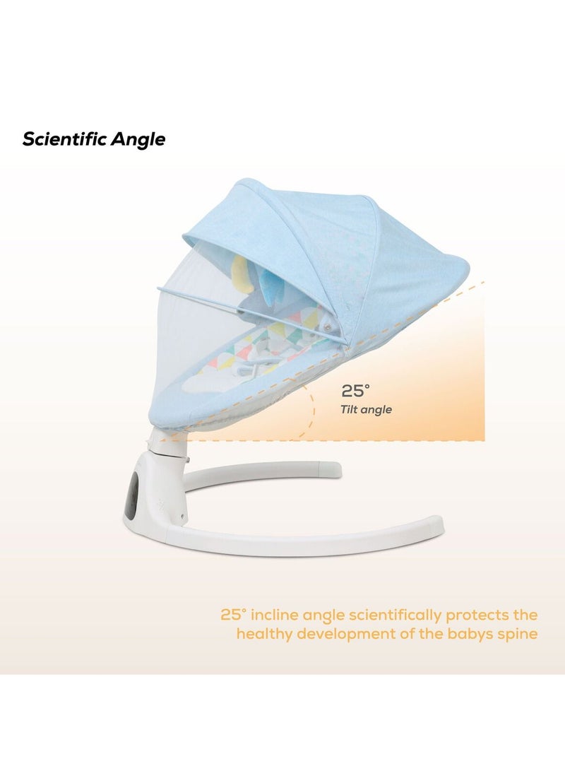 Nurtur Automatic Baby Swing Chair Multiple Swing Motion ynamic detection function Timer setting Blue - Image 3