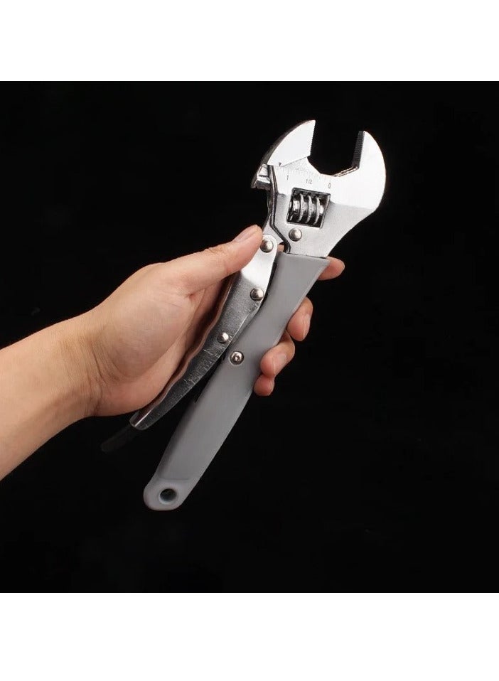 Power Wrench, Large Opening Adjustable Spanner, Portable Adjustable Angle Slide Wrench, Durable Carbon Steel Mechanical Workshop Hand Repair Tools, (1pc, Size 8 Inch)  - Image 3