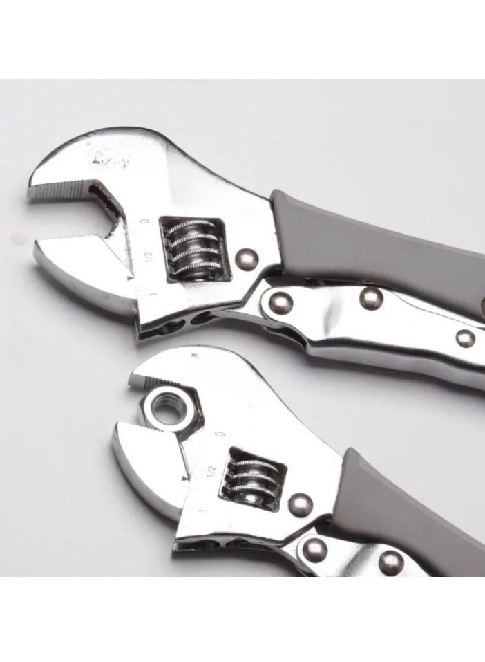 Power Wrench, Large Opening Adjustable Spanner, Portable Adjustable Angle Slide Wrench, Durable Carbon Steel Mechanical Workshop Hand Repair Tools, (1pc, Size 8 Inch)  - Image 2