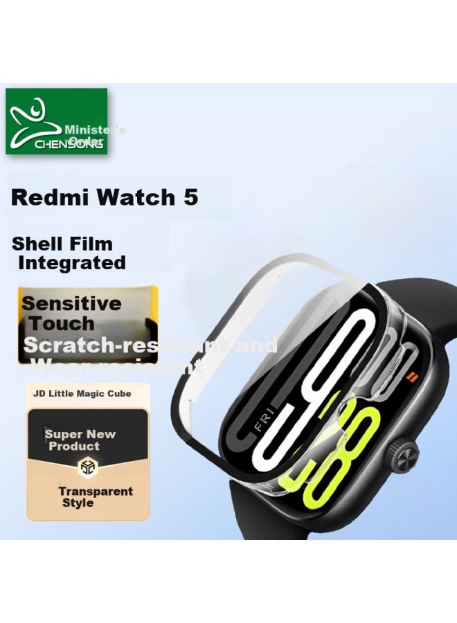 Chensong Transparent Tempered Glass Case Film Integrated Protection Case For Xiaomi Redmi Watch 5 - Image 1