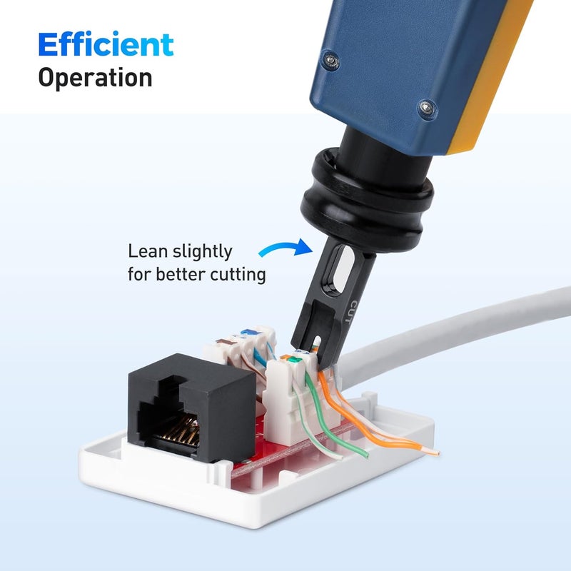 CableMatters Punch Down Tool with 110 & 66 Blade, RJ45 Ethernet Punch Tool, Keystone Punchdown Device for Cat 8/7/6A, Cat 6, Cat5e/5 Network - Image 4