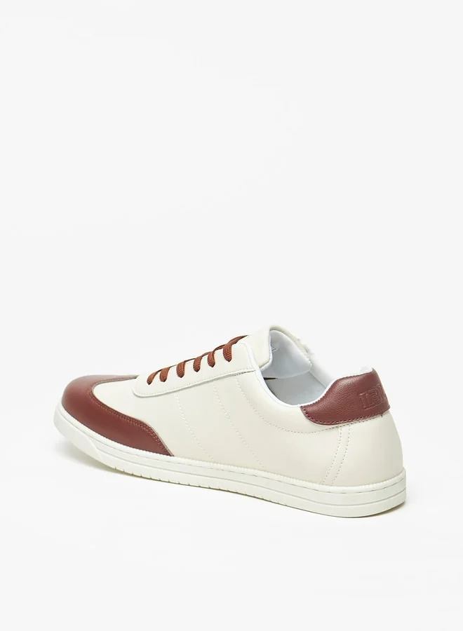 ال بي ال من شو اكسبرس Men's Textured Lace-Up Low Ankle Sneakers