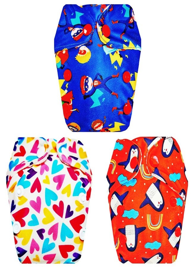 Dumbledo Premium Newborn Cloth Diaper with Integrated Soaker (Pack of 3) | Dry Feel and Comfortable | 6-Layer Absorbent Pad | Adjustable Snaps | Trusted by Moms | 0 - 4 Months | Unisex Baby - Image 1