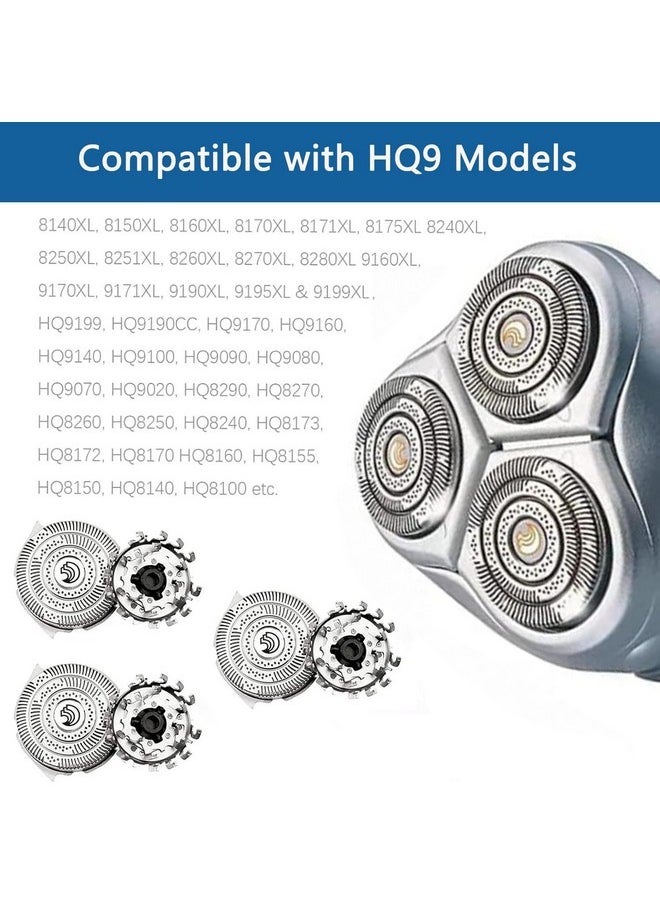 Gleway - Hq9 Replacement Head Blades Fit For Philips Electric Shaver Head Razor Hq9 Hq9070 Hq9080 Hq8240/8260 Pt920 8140Xl 8150Xl 8160Xl 8170Xl 3Pack Hq9 Shaving Replacement Blades Fit For Norelco Hq9 Series - Image 1