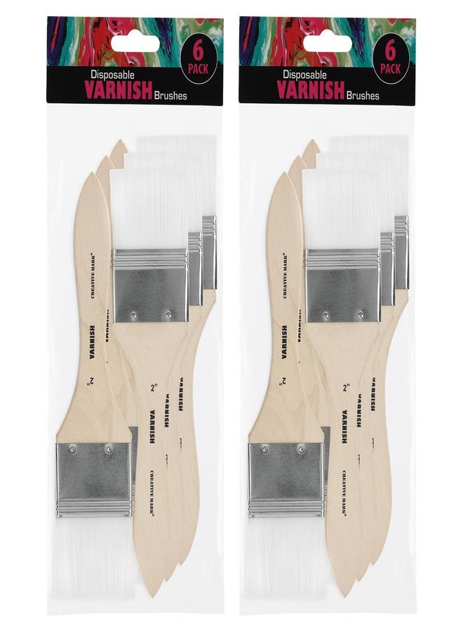Creative Mark Disposable Varnish Brush 12 Pack - Single-Use Disposable Brushes for Varnish, Most Paints, Gesso, & More - Image 3
