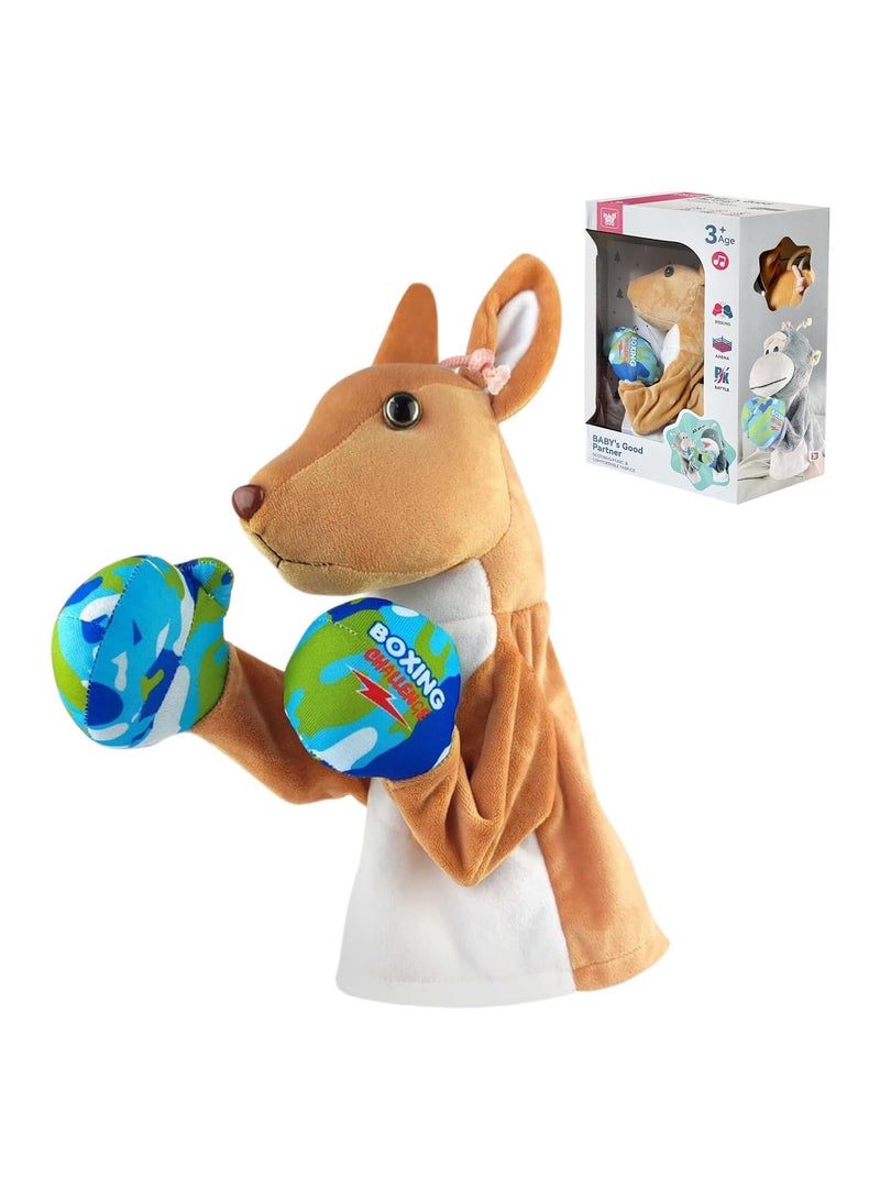 Kangaroo Boxing Hand Puppet Soft Plush Interactive Toy for Role Play, Storytelling, and Early Learning (For Boys and Girls)  - Image 1