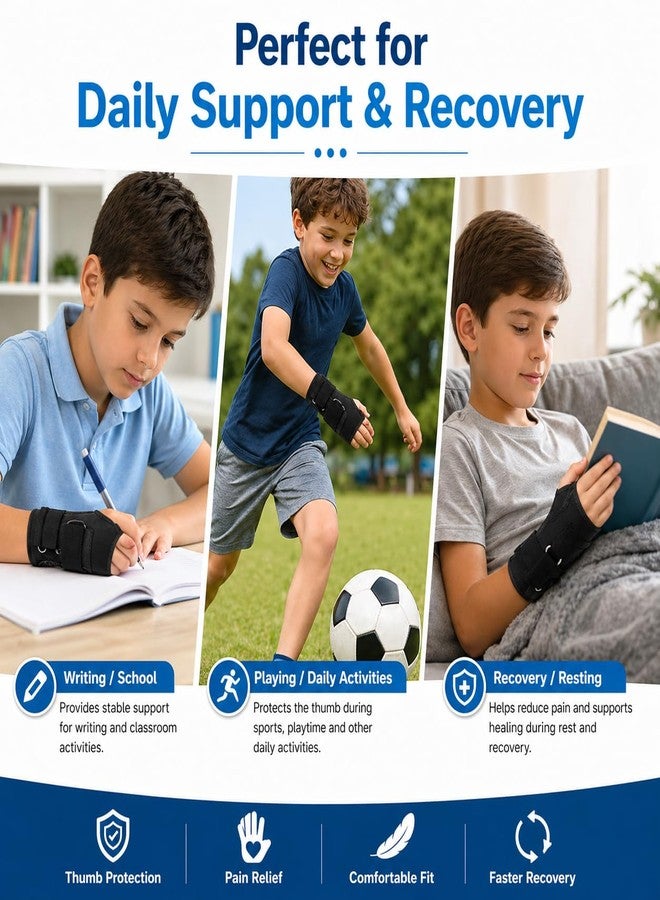 Dr Helix Kids Grey Thumb Spica Support, Left Hand - Image 2