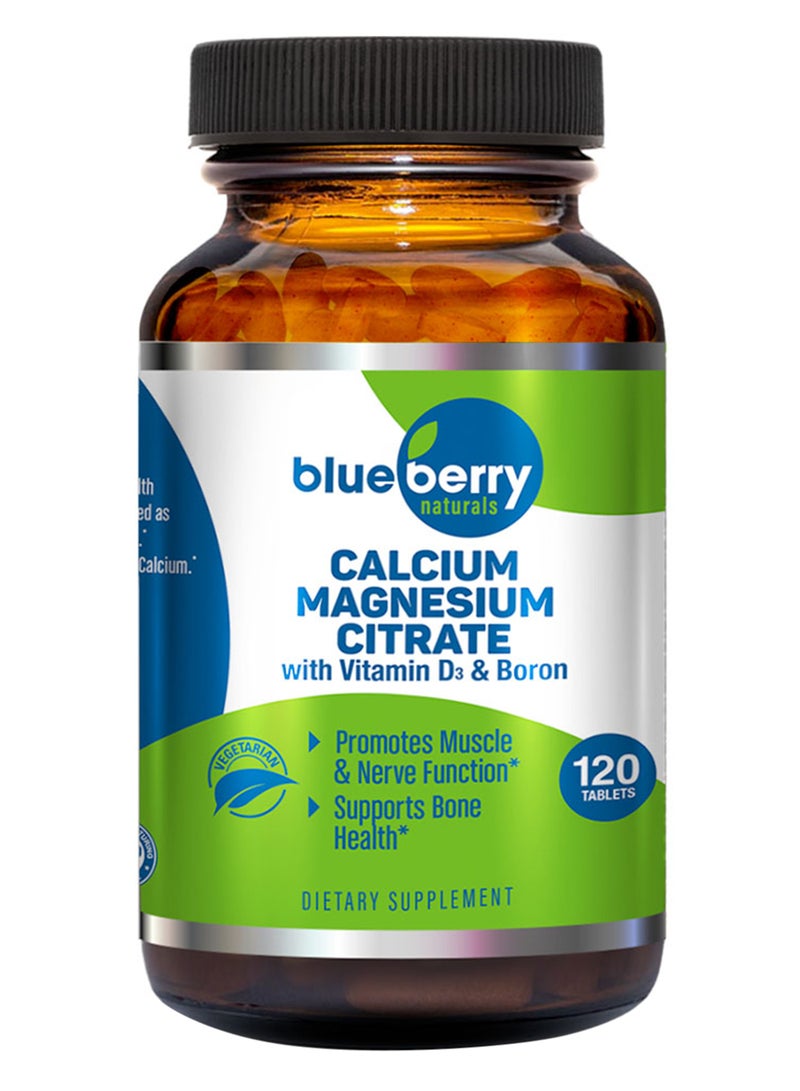 blueberry NATURALS Naturals Calcium Magnesium Citrate Tablets 120'S B0241 - Image 1