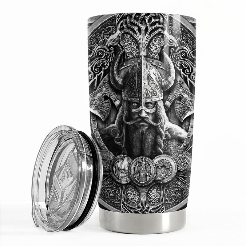 Viking Cup Tumbler 20oz Viking Gift for Men Vikings Stainless Steel Insulated Tumblers Coffee Travel Mug Gifts for Birthday Christmas