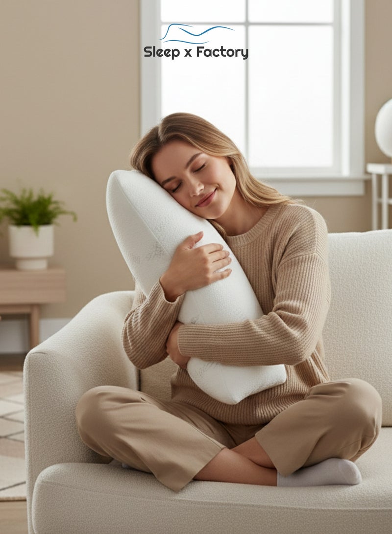 Sleep x Factory Bamboo Memory Foam Orthopedic Pillows – 2-Pack – Ergonomic Neck & Back Support - Image 5