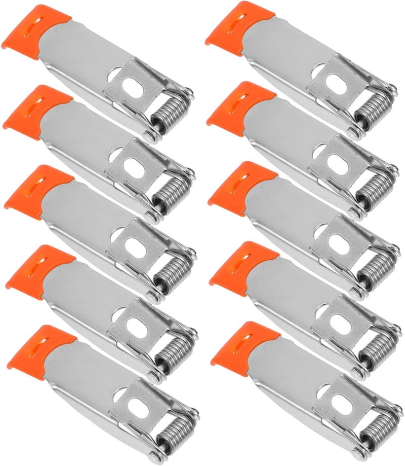 NUOBESTY كماشات تثبيت لمصابيح السقف من نوع Downlight، لون برتقالي، مصنوعة من الفولاذ المقاوم للصدأ، حجم 5.70X1.80X0.60 سم/2.24X0.71X0.24 بوصة - Image 1