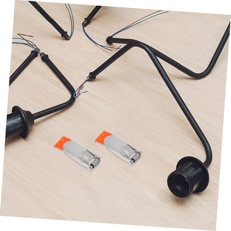 NUOBESTY كماشات تثبيت لمصابيح السقف من نوع Downlight، لون برتقالي، مصنوعة من الفولاذ المقاوم للصدأ، حجم 5.70X1.80X0.60 سم/2.24X0.71X0.24 بوصة - Image 3