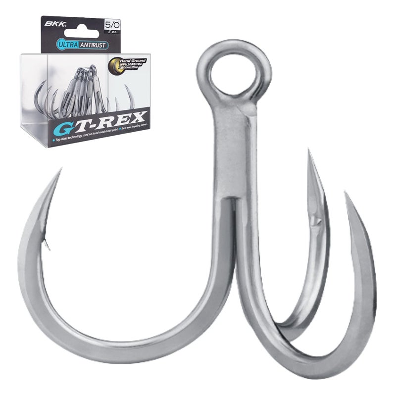 BKK GTREX Treble Hook 50 5Pack 7X Saltwater UltraAntirust Coating Hand Ground Popping Stick Baits - Image 2