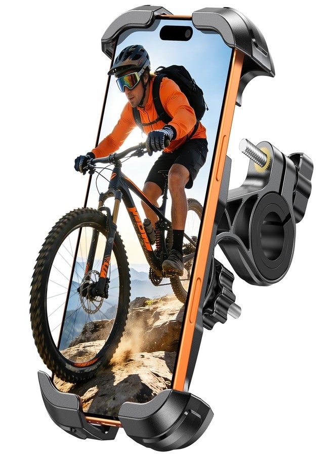Zewdov Bike Phone Holder [Upgraded Reinforced Clamp], [1s Lock] Motorcycle Phone Mount, [360° Rotatable] Bike Phone Mount Compatible with iPhone 16 Pro Max/15/S25 Ultra, 4.7-6.9’’ Phones - Image 1