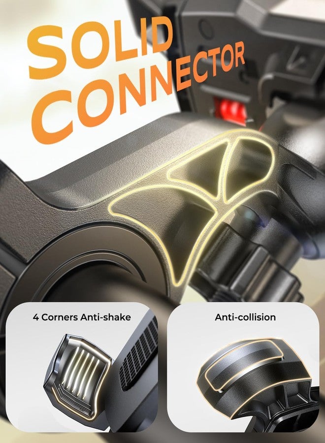Zewdov Bike Phone Holder [Upgraded Reinforced Clamp], [1s Lock] Motorcycle Phone Mount, [360° Rotatable] Bike Phone Mount Compatible with iPhone 16 Pro Max/15/S25 Ultra, 4.7-6.9’’ Phones - Image 3