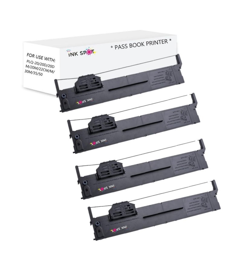 INKSPOT PLQ 20 Compatible Printer Ribbon Cartridge for EPSON PLQ-20/20M/20K/20KM Printers (4 PIC) - Image 1