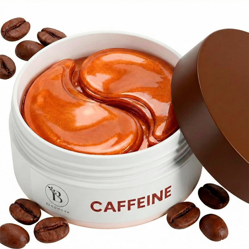 BLOOMORA Caffeine Under Eye Patches (30 Pairs), Under Eye Mask for Puffy Eyes, Appearance of Dark Circles, Cooling & Hydration, Self Care & Skincare Gifts for Women, Patch Yeux - Image 1