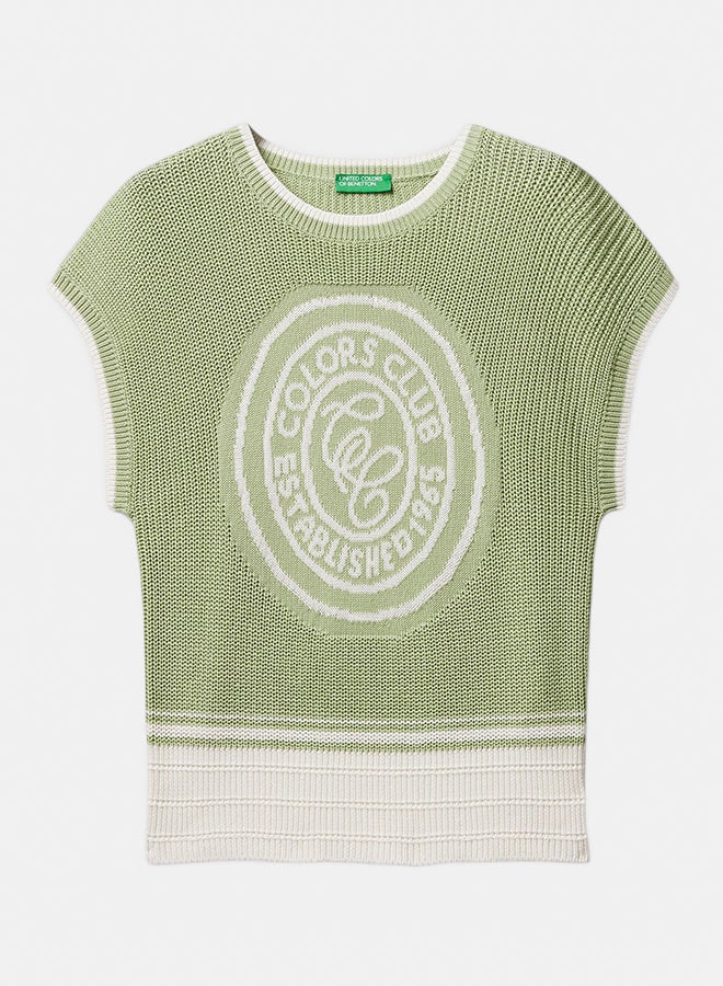 Benetton Women Vest with Inlay - Image 3