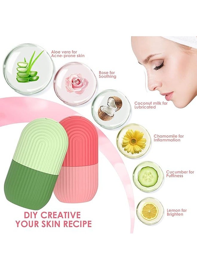 Ocean Ice Roller for Face,Beauty Facial Massage, Glow Cube for Face,Skin Care Tools for Eye Wrinkles, Acne Puffiness Relief Green  - Image 2