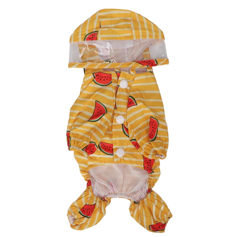 Lightweight Reflective Dog Raincoat Windproof Hooded Jacket Adjustable Fit For Daily Walks Size L - Image 1