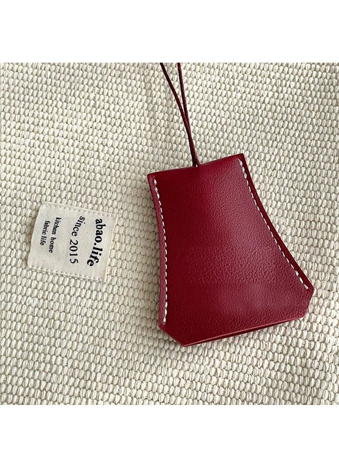 Generic - Korean-style Long Leather Pull-out key Pouch Neck Accessory With Magnetic Multi-functional Leather Sunglasses Clip Necklace. - Image 1