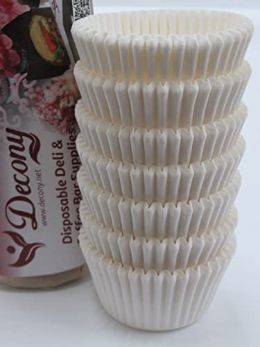 Decony Mini Paper Cupcake Liners - MADE IN USA -Fluted Cupcake Holder Cups for Baking Muffins, Food-Grade, Odorless, Non-Stick, Quick-Release - Fits Mini Pans, 1 1/2'' x 1 ", [500-Count] - Image 3