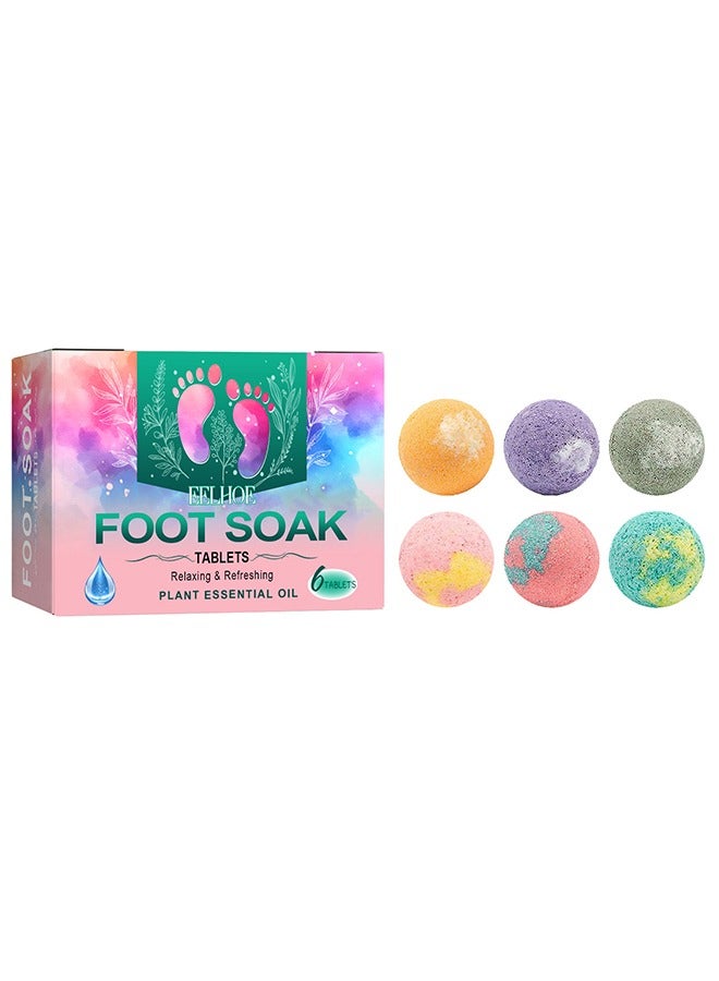 EELHOE 6Pcs Foot Soak Foot Bath Ball - Old Ginger Foot Soak Cold, Dissipate Dampness, Remove Odor, Help Sleep Foot Bath Ball - For Chapped Feet, Cracked, Stubborn Foot Odor Scents - Creative Gifts - Image 1