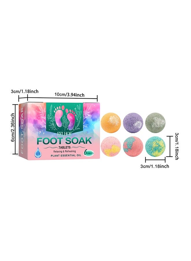 EELHOE 6Pcs Foot Soak Foot Bath Ball - Old Ginger Foot Soak Cold, Dissipate Dampness, Remove Odor, Help Sleep Foot Bath Ball - For Chapped Feet, Cracked, Stubborn Foot Odor Scents - Creative Gifts - Image 2