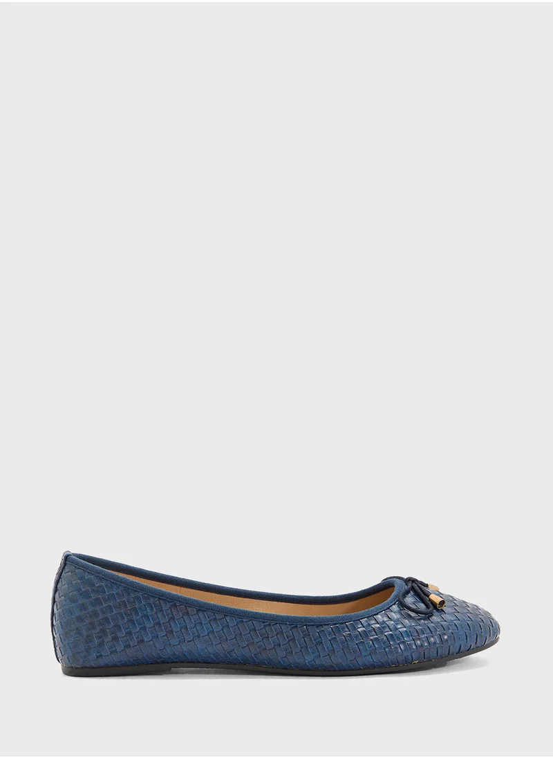 ELLA Woven Detail Ballerina