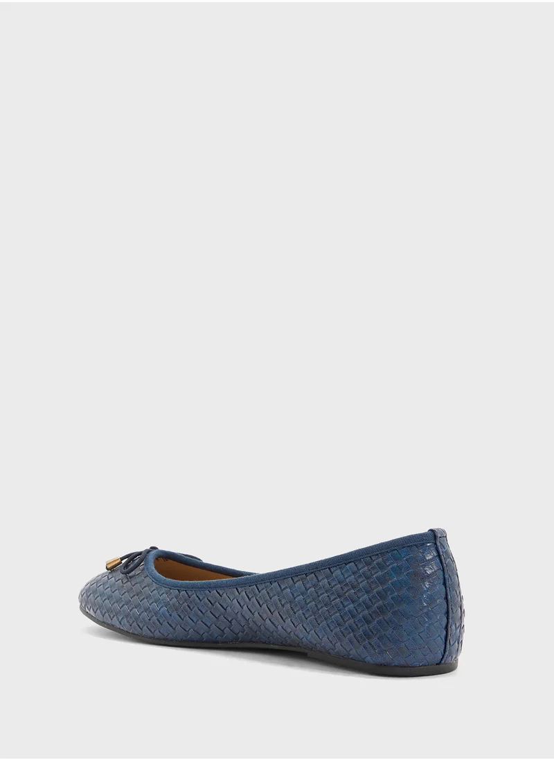 ELLA Woven Detail Ballerina