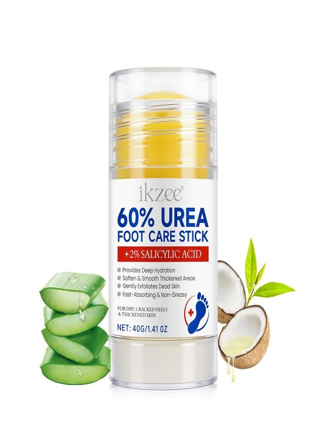 teerova Urea Cream 60% plus Salicylic Acid 2%, Urea Foot Cream Stick Balm, Maximum Strength Moisturizer for Dry Cracked Heels Thicken Skin, Soften Smoothing Foot Exfoliate Dead Skin, 40g - Image 1