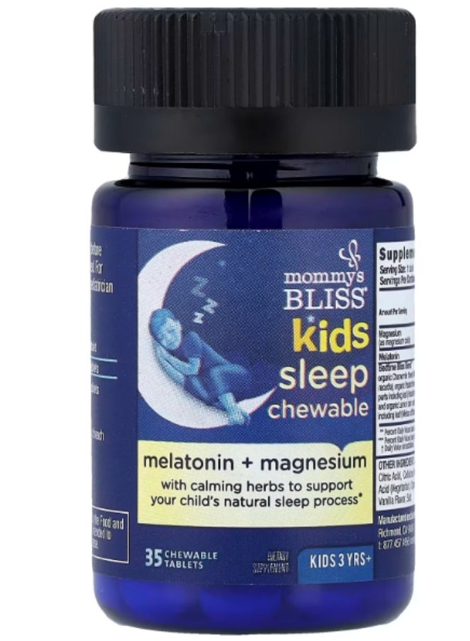 Mommy's Bliss Kids Sleep Chewable Tablets, Contains Melatonin, & Calming Herbs (35 Servings), 35 Count (Pack of 1) - Image 2