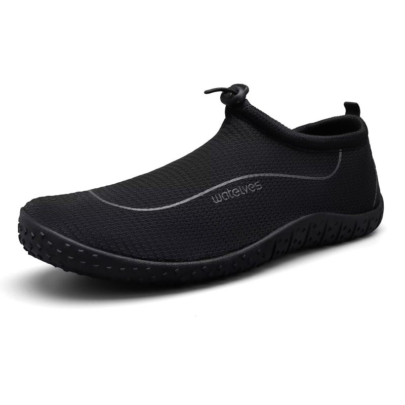 WateLves Water Shoes Womens Mens MultiPurpose Barefoot Shoes Beach Swim Yoga Aqua Socks with Adjustable Buckle Thick Sole for Indoor OutdoorBlack38 - Image 2