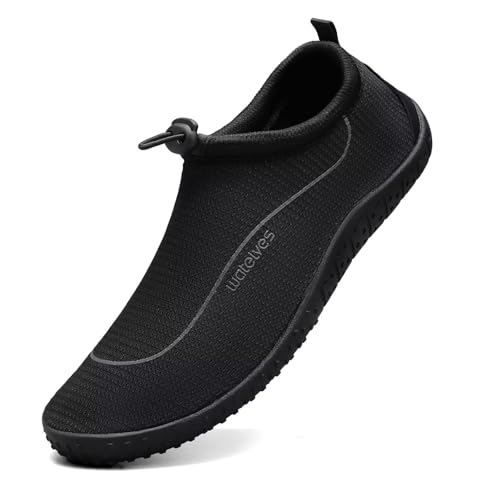 WateLves Water Shoes Womens Mens MultiPurpose Barefoot Shoes Beach Swim Yoga Aqua Socks with Adjustable Buckle Thick Sole for Indoor OutdoorBlack38 - Image 3