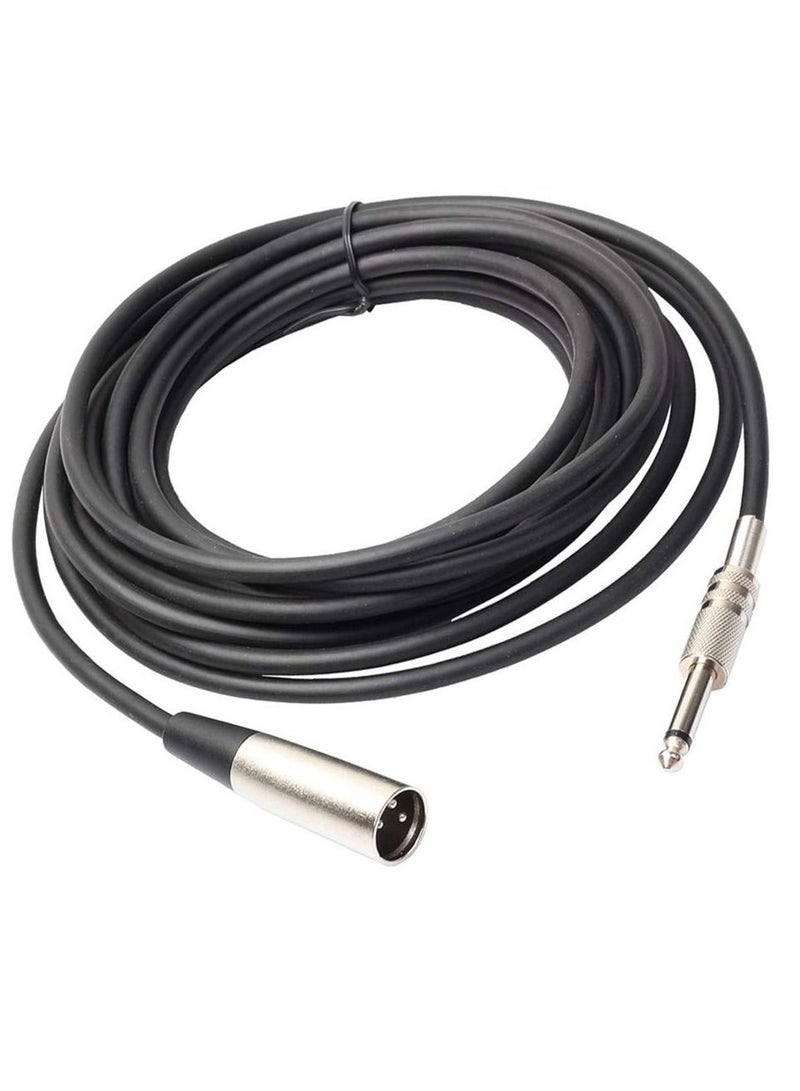 XLR 3Pin Male To 1/4" 6.35mm TRS Male Plug Audio Microphone Cable for Amplifiers Instruments Microphones DJ Equipment Suitable  - Image 1